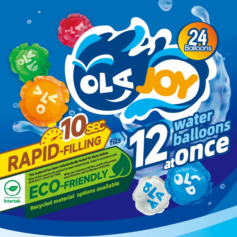 OLAJOY Water Balloons 24 Count 2 Sheet